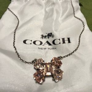 Coach Crystal necklace and earrings set!